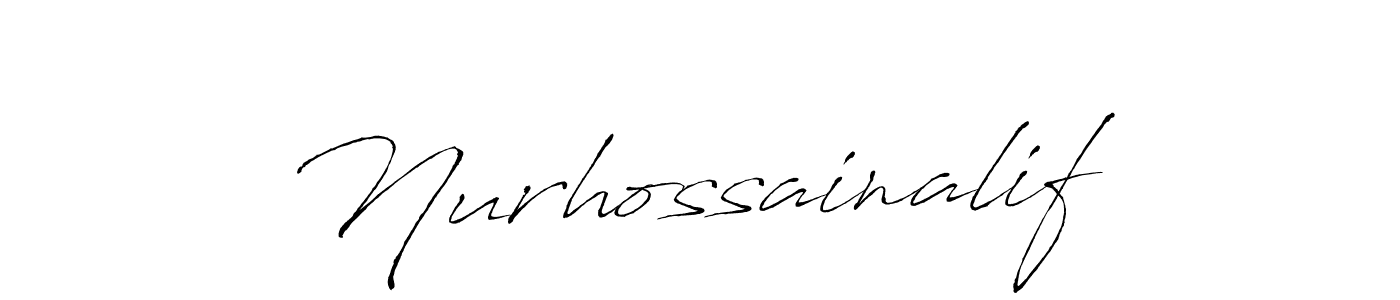 How to make Nurhossainalif signature? Antro_Vectra is a professional autograph style. Create handwritten signature for Nurhossainalif name. Nurhossainalif signature style 6 images and pictures png