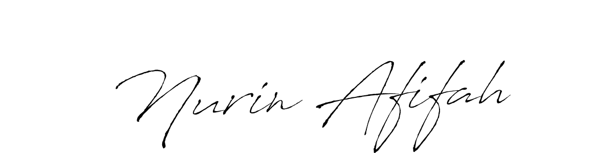 Make a beautiful signature design for name Nurin Afifah. With this signature (Antro_Vectra) style, you can create a handwritten signature for free. Nurin Afifah signature style 6 images and pictures png