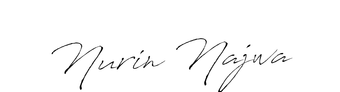 Create a beautiful signature design for name Nurin Najwa. With this signature (Antro_Vectra) fonts, you can make a handwritten signature for free. Nurin Najwa signature style 6 images and pictures png