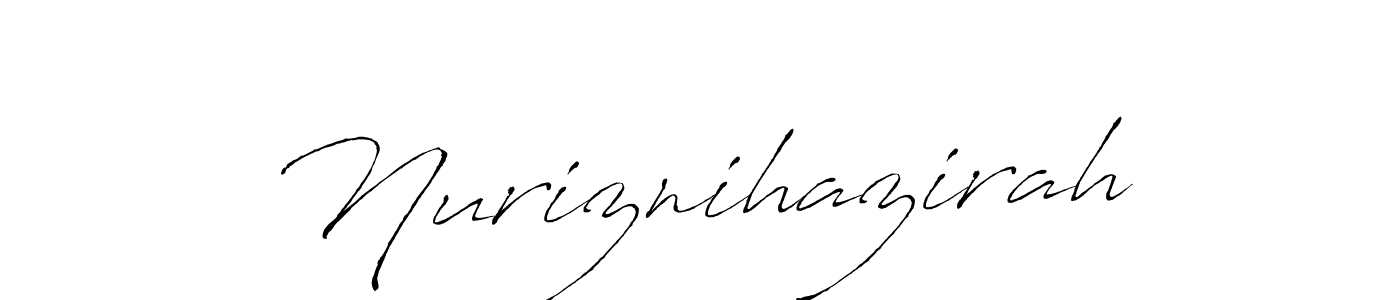 Also You can easily find your signature by using the search form. We will create Nuriznihazirah name handwritten signature images for you free of cost using Antro_Vectra sign style. Nuriznihazirah signature style 6 images and pictures png