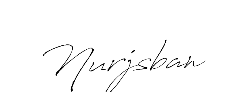 Use a signature maker to create a handwritten signature online. With this signature software, you can design (Antro_Vectra) your own signature for name Nurjsban. Nurjsban signature style 6 images and pictures png