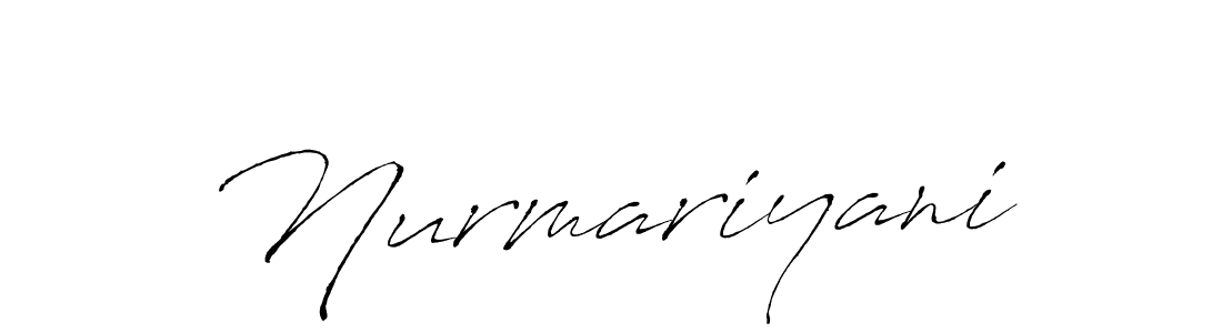 Also we have Nurmariyani name is the best signature style. Create professional handwritten signature collection using Antro_Vectra autograph style. Nurmariyani signature style 6 images and pictures png