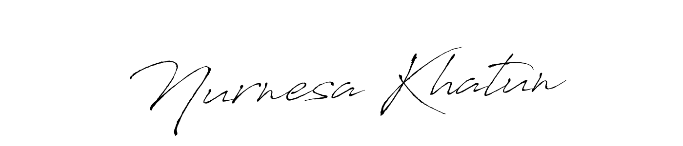 Design your own signature with our free online signature maker. With this signature software, you can create a handwritten (Antro_Vectra) signature for name Nurnesa Khatun. Nurnesa Khatun signature style 6 images and pictures png