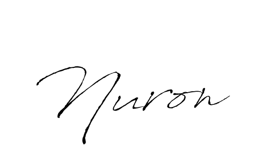Make a beautiful signature design for name Nuron. With this signature (Antro_Vectra) style, you can create a handwritten signature for free. Nuron signature style 6 images and pictures png
