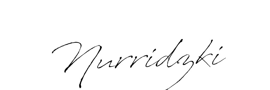 How to make Nurridzki signature? Antro_Vectra is a professional autograph style. Create handwritten signature for Nurridzki name. Nurridzki signature style 6 images and pictures png
