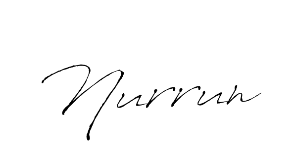 Create a beautiful signature design for name Nurrun. With this signature (Antro_Vectra) fonts, you can make a handwritten signature for free. Nurrun signature style 6 images and pictures png