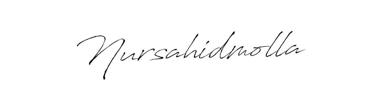 You should practise on your own different ways (Antro_Vectra) to write your name (Nursahidmolla) in signature. don't let someone else do it for you. Nursahidmolla signature style 6 images and pictures png