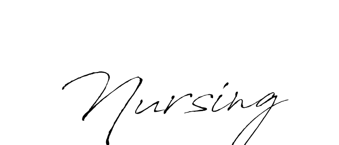 This is the best signature style for the Nursing name. Also you like these signature font (Antro_Vectra). Mix name signature. Nursing signature style 6 images and pictures png