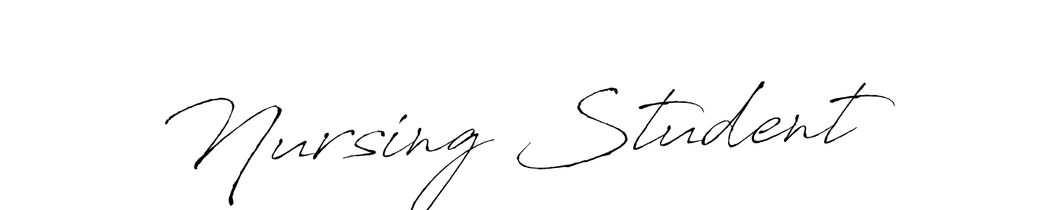 How to make Nursing Student signature? Antro_Vectra is a professional autograph style. Create handwritten signature for Nursing Student name. Nursing Student signature style 6 images and pictures png