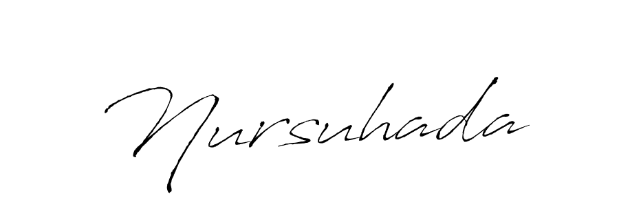 It looks lik you need a new signature style for name Nursuhada. Design unique handwritten (Antro_Vectra) signature with our free signature maker in just a few clicks. Nursuhada signature style 6 images and pictures png