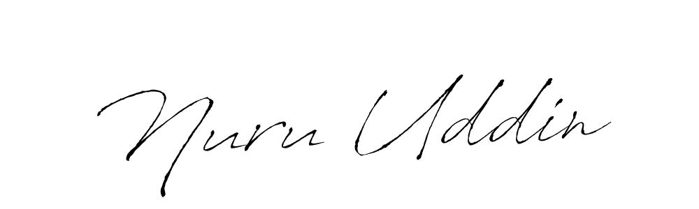 Design your own signature with our free online signature maker. With this signature software, you can create a handwritten (Antro_Vectra) signature for name Nuru Uddin. Nuru Uddin signature style 6 images and pictures png