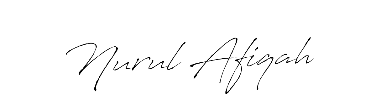 The best way (Antro_Vectra) to make a short signature is to pick only two or three words in your name. The name Nurul Afiqah include a total of six letters. For converting this name. Nurul Afiqah signature style 6 images and pictures png