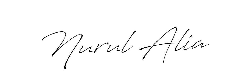 Design your own signature with our free online signature maker. With this signature software, you can create a handwritten (Antro_Vectra) signature for name Nurul Alia. Nurul Alia signature style 6 images and pictures png