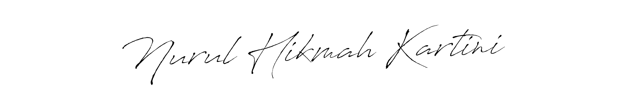 You should practise on your own different ways (Antro_Vectra) to write your name (Nurul Hikmah Kartini) in signature. don't let someone else do it for you. Nurul Hikmah Kartini signature style 6 images and pictures png