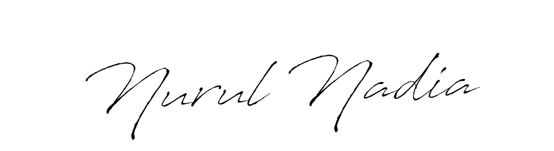 Use a signature maker to create a handwritten signature online. With this signature software, you can design (Antro_Vectra) your own signature for name Nurul Nadia. Nurul Nadia signature style 6 images and pictures png