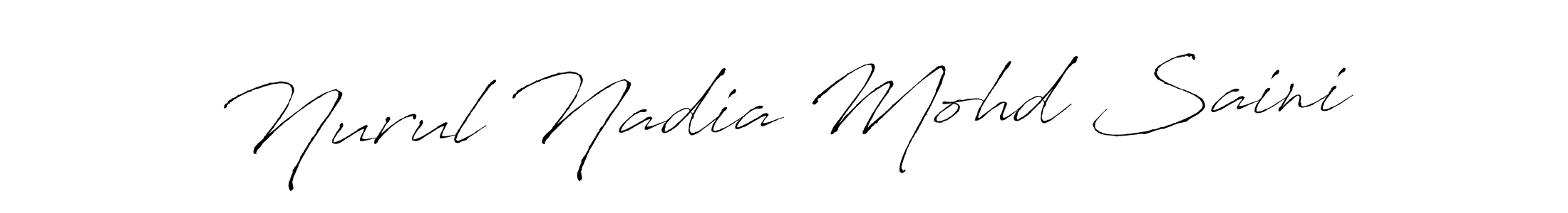 Also You can easily find your signature by using the search form. We will create Nurul Nadia Mohd Saini name handwritten signature images for you free of cost using Antro_Vectra sign style. Nurul Nadia Mohd Saini signature style 6 images and pictures png