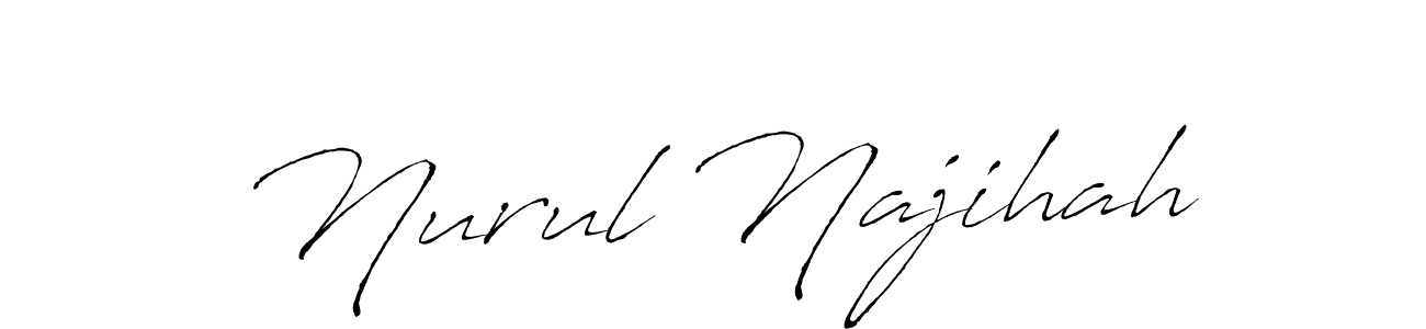 You should practise on your own different ways (Antro_Vectra) to write your name (Nurul Najihah) in signature. don't let someone else do it for you. Nurul Najihah signature style 6 images and pictures png
