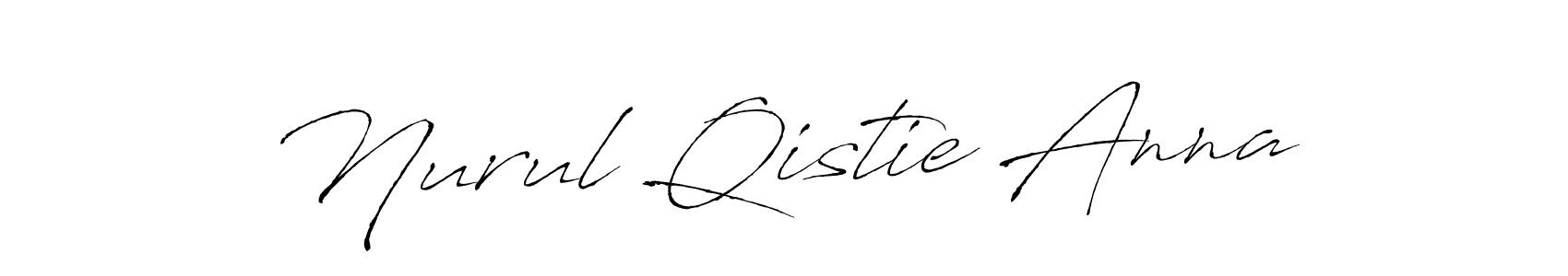 You should practise on your own different ways (Antro_Vectra) to write your name (Nurul Qistie Anna) in signature. don't let someone else do it for you. Nurul Qistie Anna signature style 6 images and pictures png