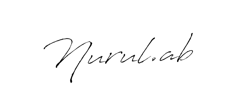 if you are searching for the best signature style for your name Nurul.ab. so please give up your signature search. here we have designed multiple signature styles  using Antro_Vectra. Nurul.ab signature style 6 images and pictures png