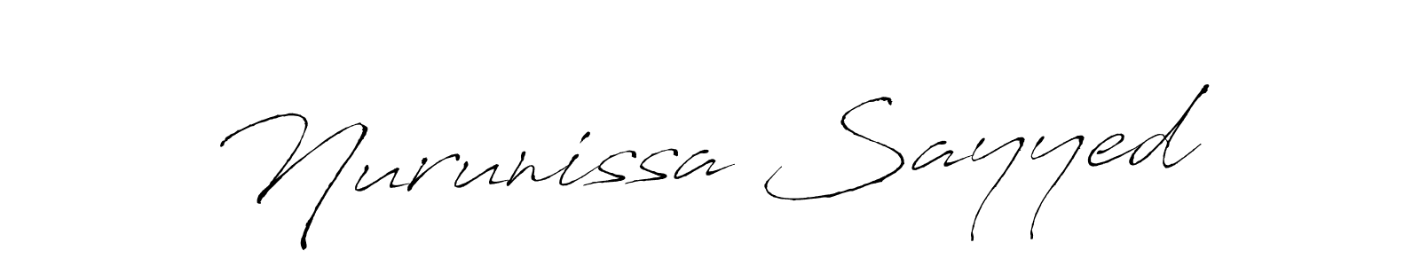 Also You can easily find your signature by using the search form. We will create Nurunissa Sayyed name handwritten signature images for you free of cost using Antro_Vectra sign style. Nurunissa Sayyed signature style 6 images and pictures png