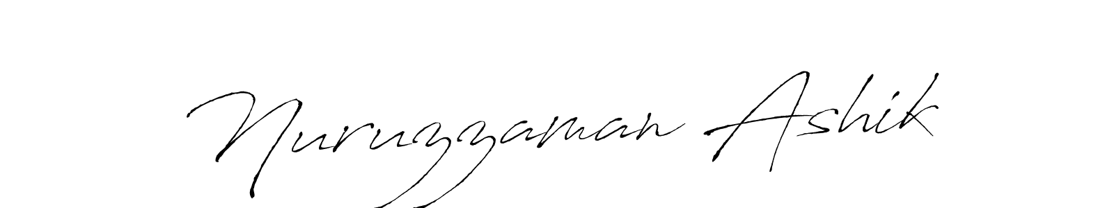 Design your own signature with our free online signature maker. With this signature software, you can create a handwritten (Antro_Vectra) signature for name Nuruzzaman Ashik. Nuruzzaman Ashik signature style 6 images and pictures png