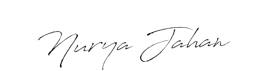 Make a beautiful signature design for name Nurya Jahan. With this signature (Antro_Vectra) style, you can create a handwritten signature for free. Nurya Jahan signature style 6 images and pictures png