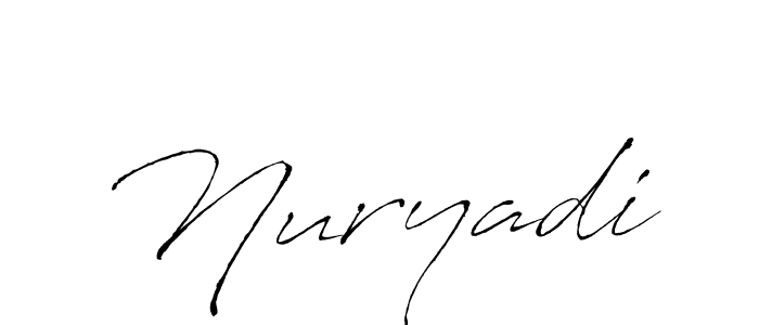 Create a beautiful signature design for name Nuryadi. With this signature (Antro_Vectra) fonts, you can make a handwritten signature for free. Nuryadi signature style 6 images and pictures png