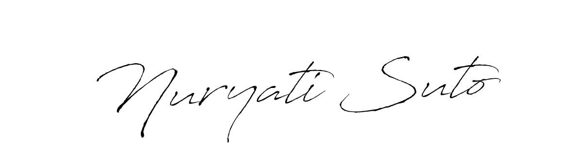 How to make Nuryati Suto signature? Antro_Vectra is a professional autograph style. Create handwritten signature for Nuryati Suto name. Nuryati Suto signature style 6 images and pictures png
