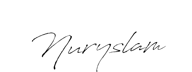 The best way (Antro_Vectra) to make a short signature is to pick only two or three words in your name. The name Nuryslam include a total of six letters. For converting this name. Nuryslam signature style 6 images and pictures png