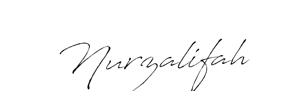 Create a beautiful signature design for name Nurzalifah. With this signature (Antro_Vectra) fonts, you can make a handwritten signature for free. Nurzalifah signature style 6 images and pictures png