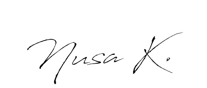 Antro_Vectra is a professional signature style that is perfect for those who want to add a touch of class to their signature. It is also a great choice for those who want to make their signature more unique. Get Nusa K. name to fancy signature for free. Nusa K. signature style 6 images and pictures png