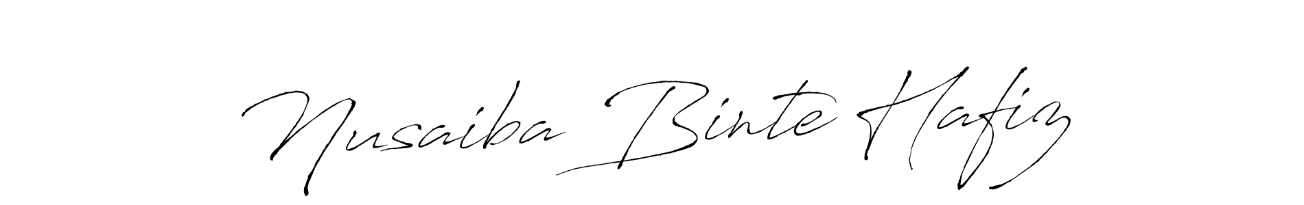 Antro_Vectra is a professional signature style that is perfect for those who want to add a touch of class to their signature. It is also a great choice for those who want to make their signature more unique. Get Nusaiba Binte Hafiz name to fancy signature for free. Nusaiba Binte Hafiz signature style 6 images and pictures png