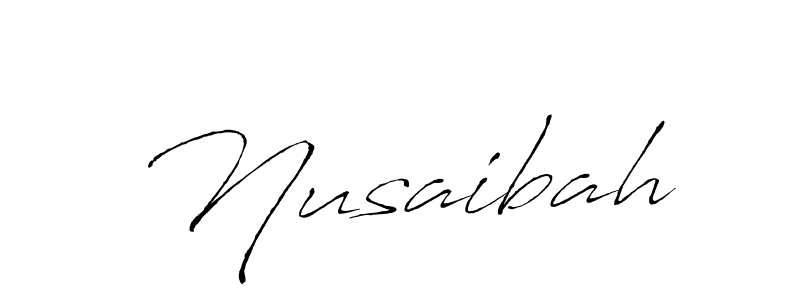 How to make Nusaibah signature? Antro_Vectra is a professional autograph style. Create handwritten signature for Nusaibah name. Nusaibah signature style 6 images and pictures png