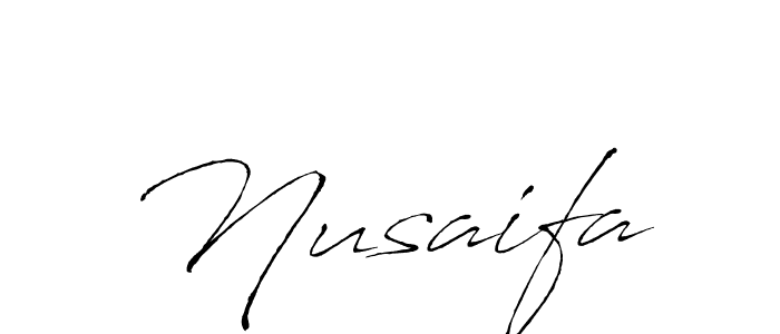 How to make Nusaifa signature? Antro_Vectra is a professional autograph style. Create handwritten signature for Nusaifa name. Nusaifa signature style 6 images and pictures png