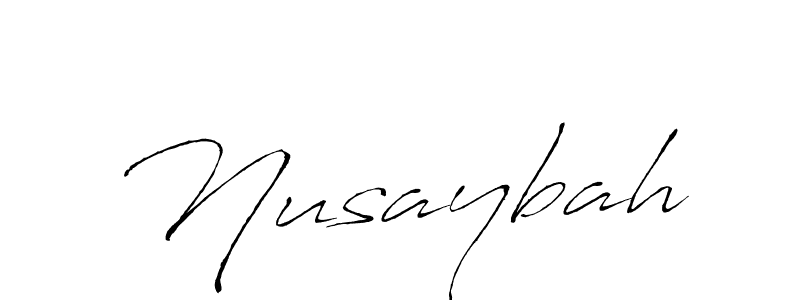 Use a signature maker to create a handwritten signature online. With this signature software, you can design (Antro_Vectra) your own signature for name Nusaybah. Nusaybah signature style 6 images and pictures png