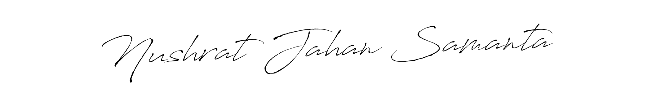 Use a signature maker to create a handwritten signature online. With this signature software, you can design (Antro_Vectra) your own signature for name Nushrat Jahan Samanta. Nushrat Jahan Samanta signature style 6 images and pictures png