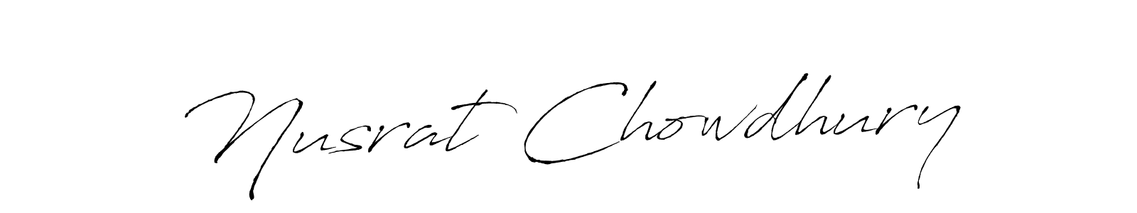 Design your own signature with our free online signature maker. With this signature software, you can create a handwritten (Antro_Vectra) signature for name Nusrat Chowdhury. Nusrat Chowdhury signature style 6 images and pictures png