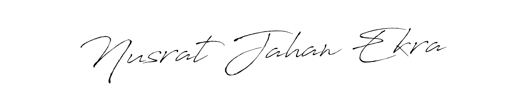 How to make Nusrat Jahan Ekra signature? Antro_Vectra is a professional autograph style. Create handwritten signature for Nusrat Jahan Ekra name. Nusrat Jahan Ekra signature style 6 images and pictures png