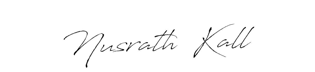 This is the best signature style for the Nusrath  Kall name. Also you like these signature font (Antro_Vectra). Mix name signature. Nusrath  Kall signature style 6 images and pictures png