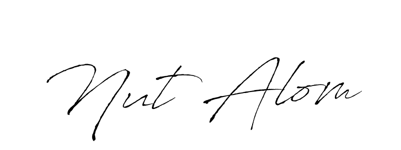 This is the best signature style for the Nut Alom name. Also you like these signature font (Antro_Vectra). Mix name signature. Nut Alom signature style 6 images and pictures png