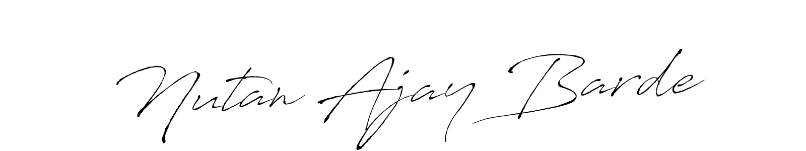 Also we have Nutan Ajay Barde name is the best signature style. Create professional handwritten signature collection using Antro_Vectra autograph style. Nutan Ajay Barde signature style 6 images and pictures png