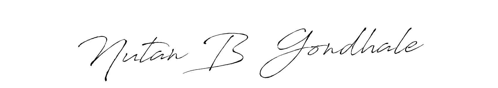 Design your own signature with our free online signature maker. With this signature software, you can create a handwritten (Antro_Vectra) signature for name Nutan B  Gondhale. Nutan B  Gondhale signature style 6 images and pictures png