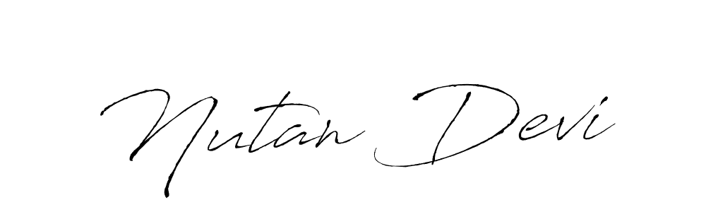 Create a beautiful signature design for name Nutan Devi. With this signature (Antro_Vectra) fonts, you can make a handwritten signature for free. Nutan Devi signature style 6 images and pictures png