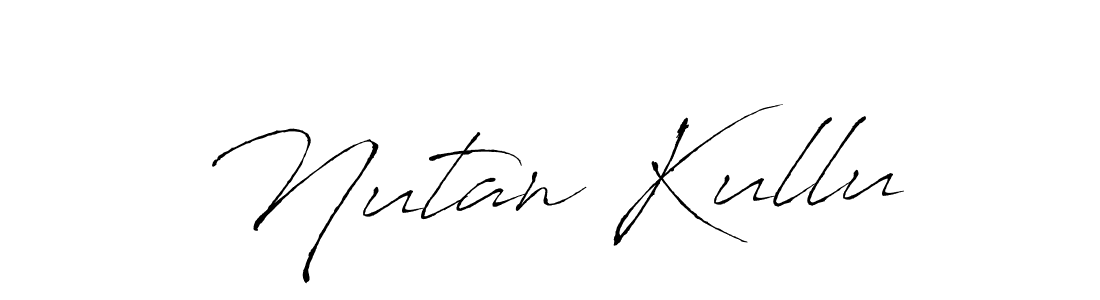 Use a signature maker to create a handwritten signature online. With this signature software, you can design (Antro_Vectra) your own signature for name Nutan Kullu. Nutan Kullu signature style 6 images and pictures png