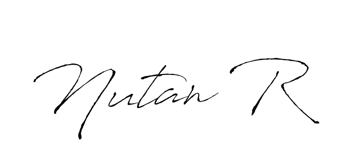 Make a beautiful signature design for name Nutan R. Use this online signature maker to create a handwritten signature for free. Nutan R signature style 6 images and pictures png