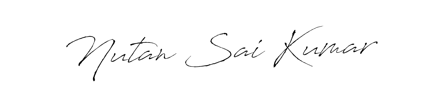 How to make Nutan Sai Kumar name signature. Use Antro_Vectra style for creating short signs online. This is the latest handwritten sign. Nutan Sai Kumar signature style 6 images and pictures png