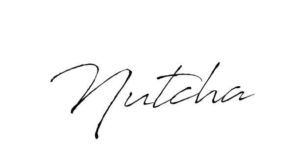 Design your own signature with our free online signature maker. With this signature software, you can create a handwritten (Antro_Vectra) signature for name Nutcha. Nutcha signature style 6 images and pictures png