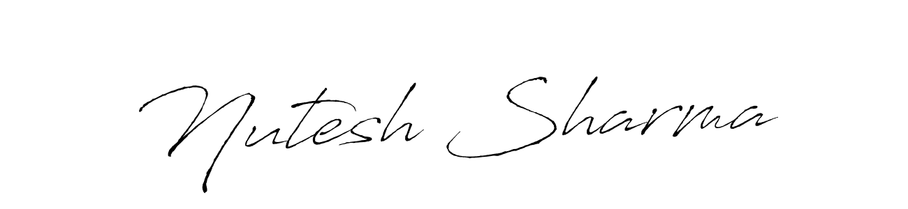 Also we have Nutesh Sharma name is the best signature style. Create professional handwritten signature collection using Antro_Vectra autograph style. Nutesh Sharma signature style 6 images and pictures png