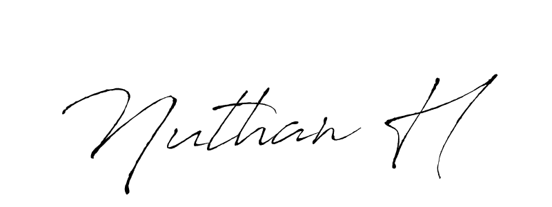 Create a beautiful signature design for name Nuthan H. With this signature (Antro_Vectra) fonts, you can make a handwritten signature for free. Nuthan H signature style 6 images and pictures png