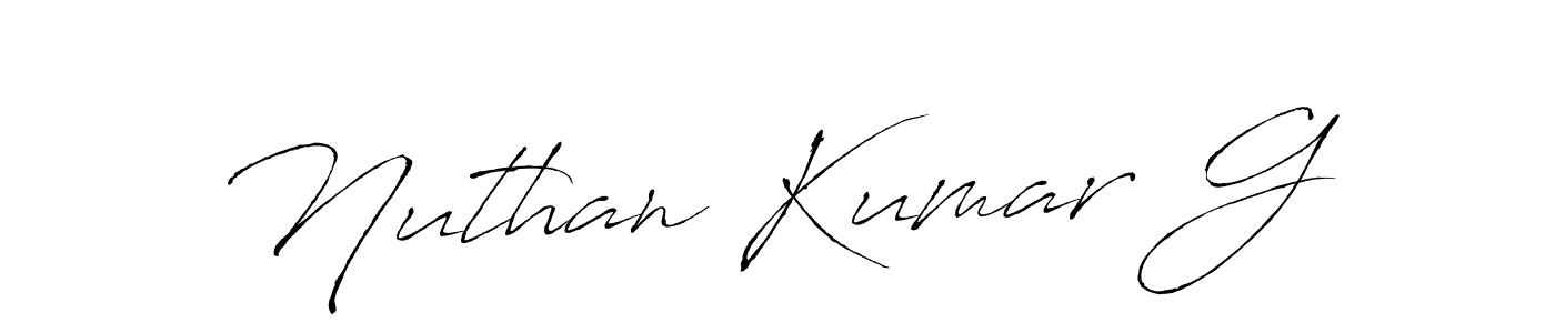 This is the best signature style for the Nuthan Kumar G name. Also you like these signature font (Antro_Vectra). Mix name signature. Nuthan Kumar G signature style 6 images and pictures png